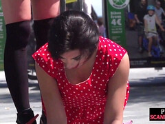 Nana, Bondage, Femme dominatrice, Fétiche, Humiliation, Nue  à poil, De plein air, Public