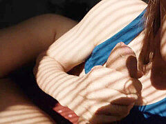 18, 素人, デカ尻, イく瞬間, 彼女, 手コキする, 自家製, ティーン