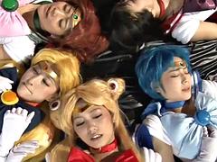 アジア人, フェラチオ, グループ, 日本人