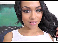 super-hot ebony Teen Bethany Benz Sucking A Big White Cock point of view
