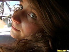 Good babe with massive jugs Skyye Charming fucked in the car for cash