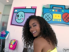 黒人, フェラチオ, 茶髪の, バック, 手コキする, 異人種間, ストリッピング, ティーン