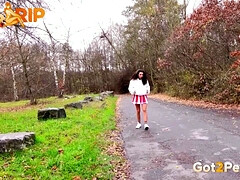 Bruinharig, Compilatie, Hd, Buiten, Pissen, Toilet, Bekijker