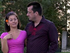 Sucer une bite, Brunette brune, Cocu, Tchèque, Hd, Réalité, Adolescente, Nénés