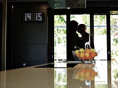 デカパイ, 茶髪の, イく瞬間, 黒人, ヨーロピアン, 異人種間, 馬乗り, 剃毛