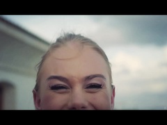 Beauté, Blonde, Pieds, Français, Chatte, Se déshabiller, Suçant, Tatouage