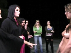 Fingern, Lesbisch, Lecken, Im freien, Muschi