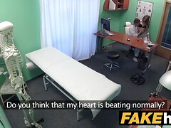 Hot Czech Reporter gets to the point with a deepthroat and hard fuck in the clinic