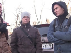 フェラチオ, 顔射, お金, 裸, 三人