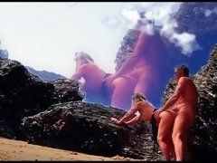 Strand, Blond, Lul, Frans, Groep, Rijpe lesbienne, Buiten, Realiteit