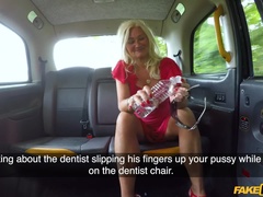 素人, デカチン, ブロンド, イギリス人, 車, オマンコ, コキ, ショートヘア