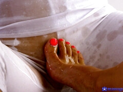 Amateur, Gros seins, Tchèque, Pieds, Fétiche, Léchez, Massage, Huilée