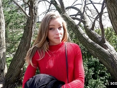 GERMAN SCOUT - SKINNY COLLEGE TEEN EMILY TALK TO FUCK AT STREET CASTING - Angel emily