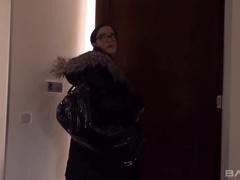 Dolly Diore wears glasses in this softcore scene