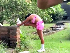 Culo, Tetas grandes, Negro, Enorme, Maduro, Al aire libre, Público, Tetas