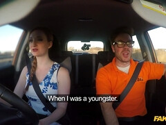 Amateur, Chica, Coche, Sucio, Pajear, Al aire libre, Realidad, Pelirrojo