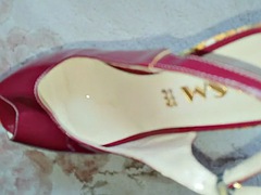High-dis wifes Red PeepToe Wedges fucked and cummed