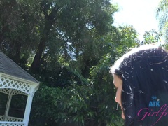 Amateur, Noire, Petite amie, Poilue, Petite femme, Cheveux courts, Maigrichonne, Nénés