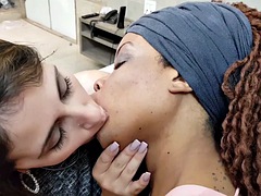 Amateur, Negro, Ébano, Besar, Lesbiana