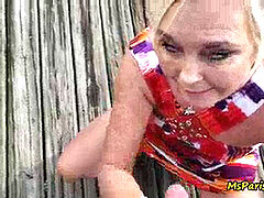 Horny-slut, public-masturbating, blondie