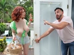 Gorda, Tetas grandes, Mamada, Atrapados, Peludo, Cocina, Lamidas, Pelirrojo