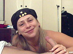 Amateur, Belle grosse femme bgf, Sucer une bite, Tir de sperme, Européenne, Grosse, Époux mari, Italienne