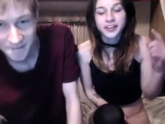 Amateur, Sucer une bite, Brunette brune, Adolescente, Webcam