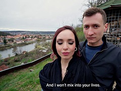 Tussi, Grosse titten, Braunhaarige, Gehörnter ehemann, Europäisch, Hardcore, Pov, Titten