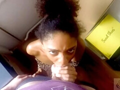 Amateur, Noire, Sucer une bite, Noir ébène, Faciale, Hd, Pov, Nénés