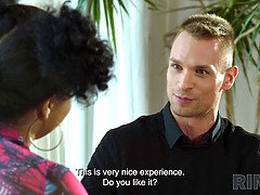 Zwart, Bruinharig, Rondborstig, Zwart, Fetisj, Interraciaal, Natuurlijk, Natuurlijke tieten