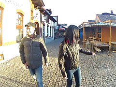 Mamada, Morena, Linda, Checa, Doble penetracion, Al aire libre, Trio, Tetas