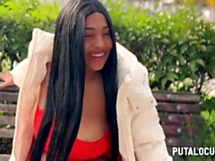 Culo, Belleza, Mamada, Morena, Semen en la boca, Estilo perrito, Interracial, Latina