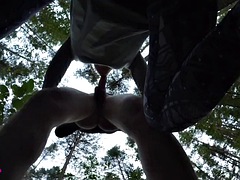 Amateur, Couple, Petite amie, De plein air, Pov, Chevaucher, Suçant, Adolescente