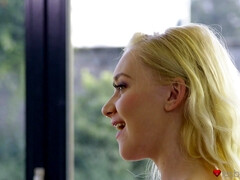 美女, ブロンド, 茶髪の, カップル, 指いじり, キス, なめる, オマンコ