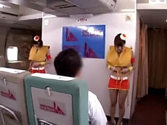 Airplane stewardesses offer extra services