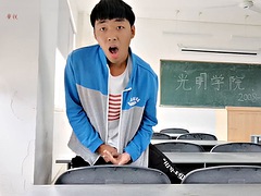 中国人, 大学生, カワイイ, ゲイ, 手コキする, オナニー, 現実, 一人