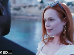 Grote lul, Pijpbeurt, Brits, Sperma in gezicht, Hd, Likken, Roodharige vrouw, Tieten likken