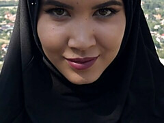 Asian Muslim chick Lady Dee screwed in the doggy style pose