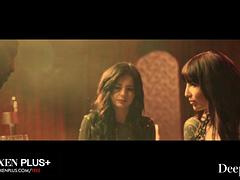 Pijpbeurt, Bruinharig, Handbeurt, Interraciaal, Feest, Trio