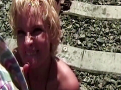 Vintage horny MILF outdoor sex adventure