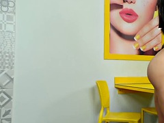 Mooi, Sperma shot, Seksspeelgoed, Ondergoed, Masturbatie, Alleen, Tiener, Tieten likken