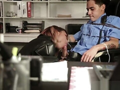 Hot Asian Ninja Gets Caught and Ties Up Cop In Office Chair and Fucks Him