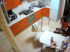 The Hottest Amateur Couple Has Quick Hard Action after dinner in the kitchen