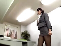 Asiatisch, Behaart, Japanische massage, Milf, Büro