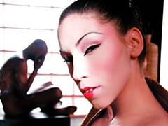 Asiatisch, Grosser arsch, Grosser schwanz, Blasen, Braunhaarige, Hundestellung, Jungendliche (18+), Titten