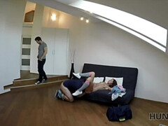 Blasen, Paar, Gehörnter ehemann, Tschechisch, Geld, Pov, Öffentlich, Titten