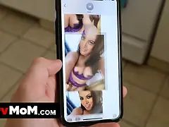 Huge stepmom Carmen Valentina makes sonny forget about the hooligans with her vulva - pervmom