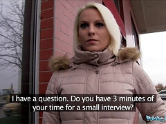 Leie, Grosser schwanz, Blondine, Blasen, Schwanz, Pov, Öffentlich, Realität