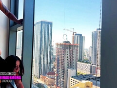 Big ass MILF gets a massive cumshot after a wild BBC blowjob