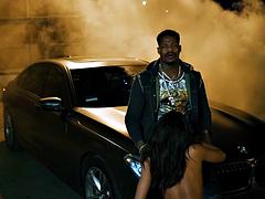 Grosser schwanz, Schwarz, Blasen, Braunhaarige, Schwarz, Interrassisch, Reiten, Titten